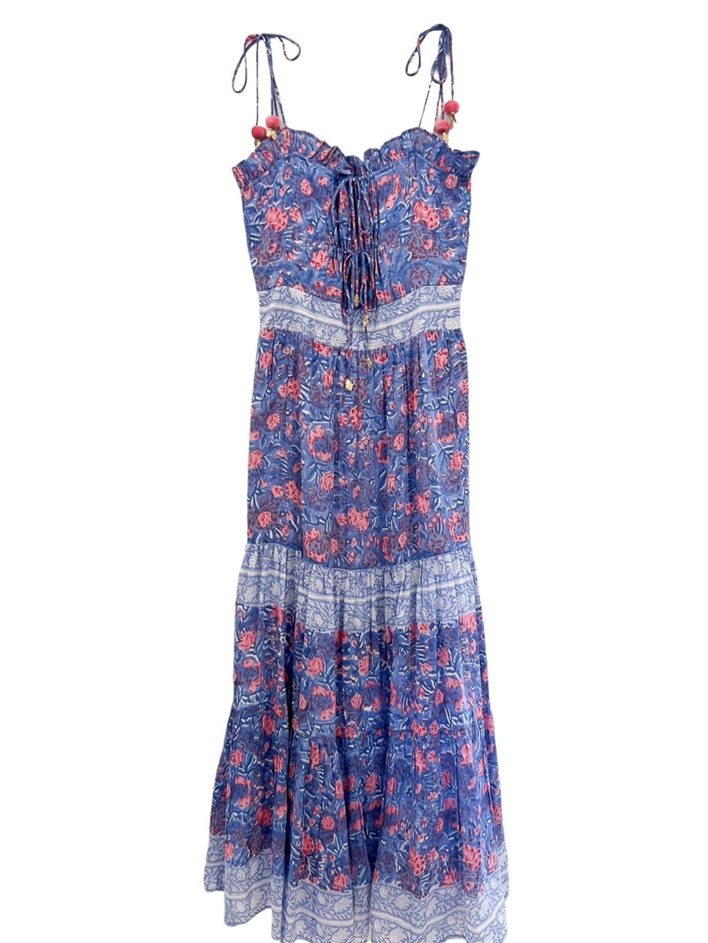BELL by Alicia Bell
Women's Blue Libra Ruffle Tiered Cotton & Silk Cover-Up